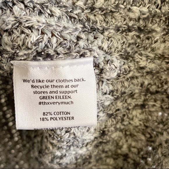 Eileen Fisher Gray Chunky Knit Oversized Sweater - Picture 3 of 5